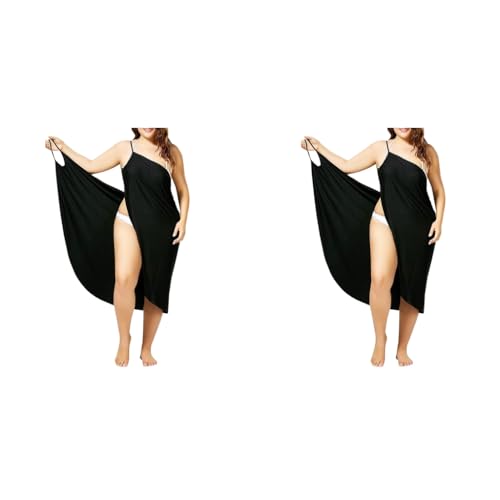 PALAY® Beach Wear Dress for Women Stylish Solid Bikini Set Spaghetti Strap Wrap Swimsuit Cover Up Lightweight Sarong Outfits M Black 2 PCS PALAY® Beach Wear Dress for Women Stylish Solid Bikini Set Spaghetti Strap Wrap Swimsuit Cover Up Lightweight Sarong Outfits M Black 2 PCS